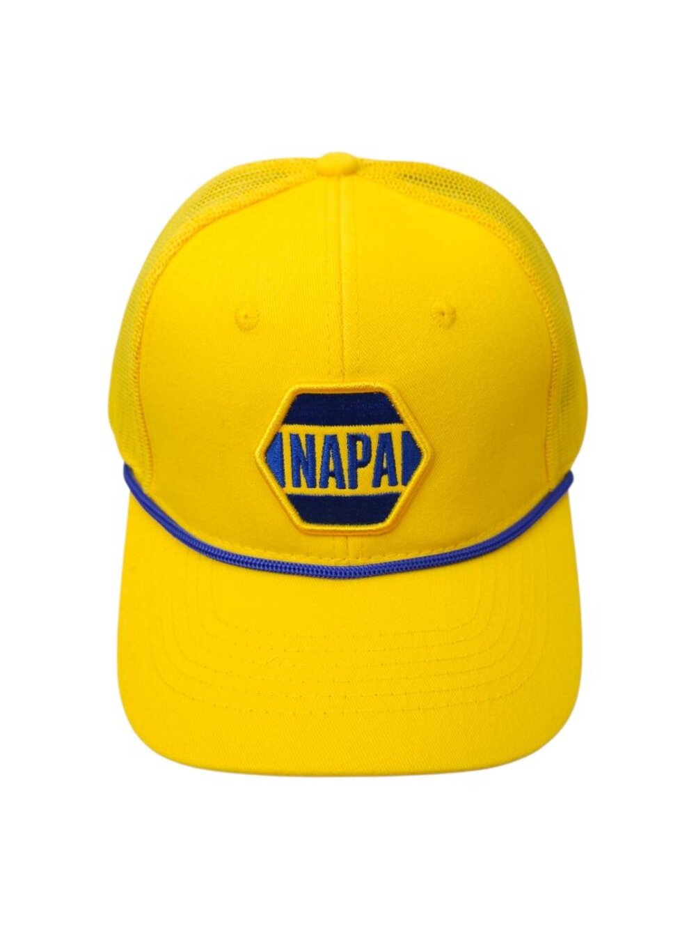 NAPA Auto Parts 100th Anniversary Hat Cap Yellow Mesh Back Trucker Strapback